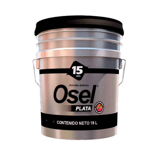 Pintura Emulsionada Acrílica Mate Osel Plata Germicida