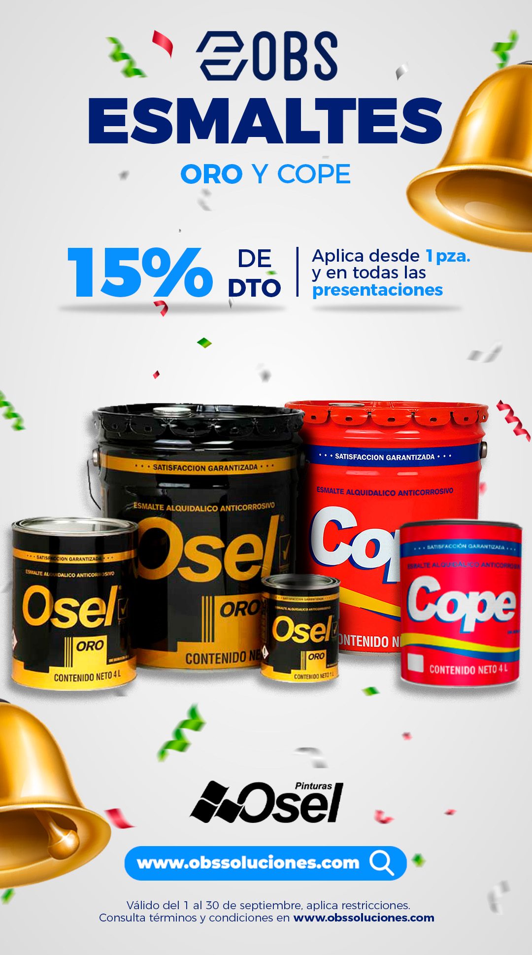 OSEL ESMALTES ORO Y COPE COMPLETA_