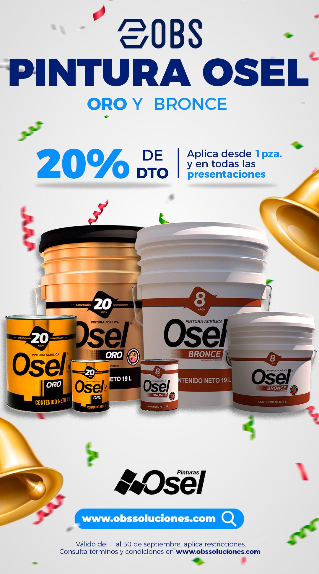 OSEL PINTURA ORO Y BRONCE COMPLETA